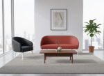 Beech Wood And Venetian Leather Living Room Set, 2 Pieces - Multicolor