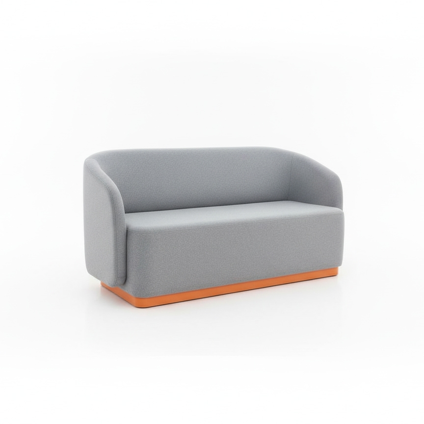 Beech Wood Fabric Sofa, 200 X 55 X 55 Cm - Light Grey - Image 4