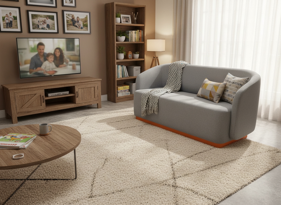 Beech Wood Fabric Sofa, 200 X 55 X 55 Cm - Light Grey