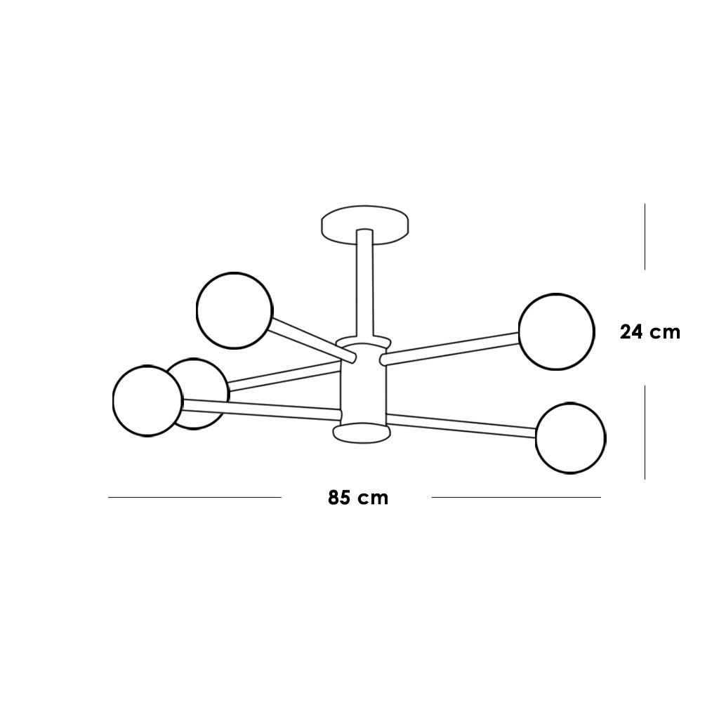 نجفة 85x24 سم - ذهبي - OL.ON-6740 - Image 4