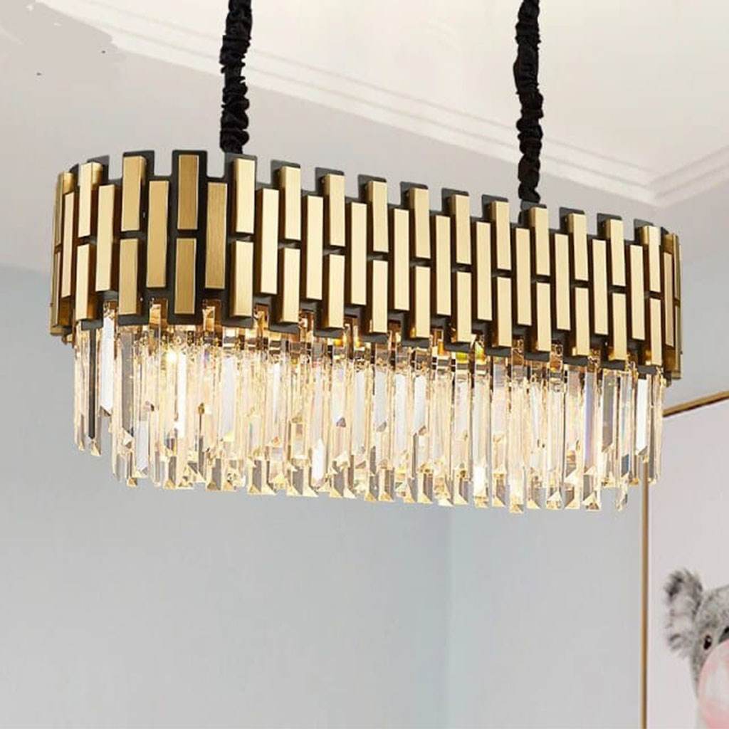 نجفة كريستال 70×80×35 سم من OL.ON-6685 - أسود وذهبي