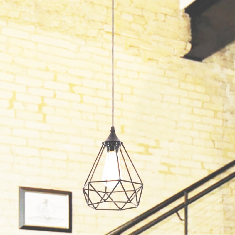 Metal Pendant Light, 1 Bulb, 20×20 Cm - Black - Image 3