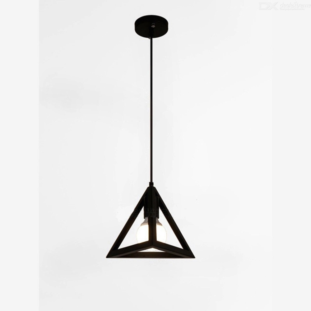 Metal Pendant Light, 1 Bulb, 20×20 Cm - Black