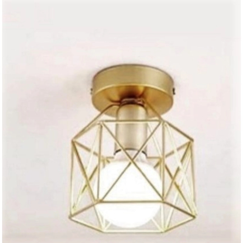 Metal Pendant Light, 1 Bulb, 23×23 Cm - Golden - Image 2