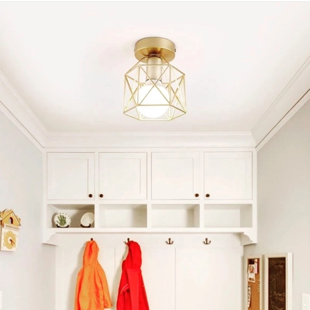 Metal Pendant Light, 1 Bulb, 23×23 Cm - Golden