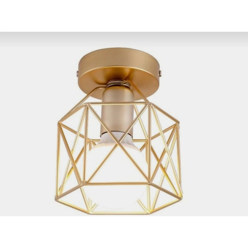 Metal Pendant Light, 1 Bulb, 25×25 Cm - Golden