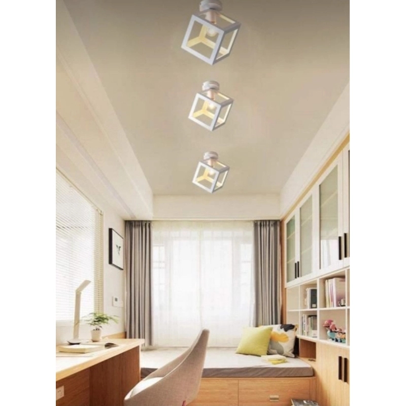 Metal Pendant Light, 1 Bulb, 25×24 Cm - White - Image 2