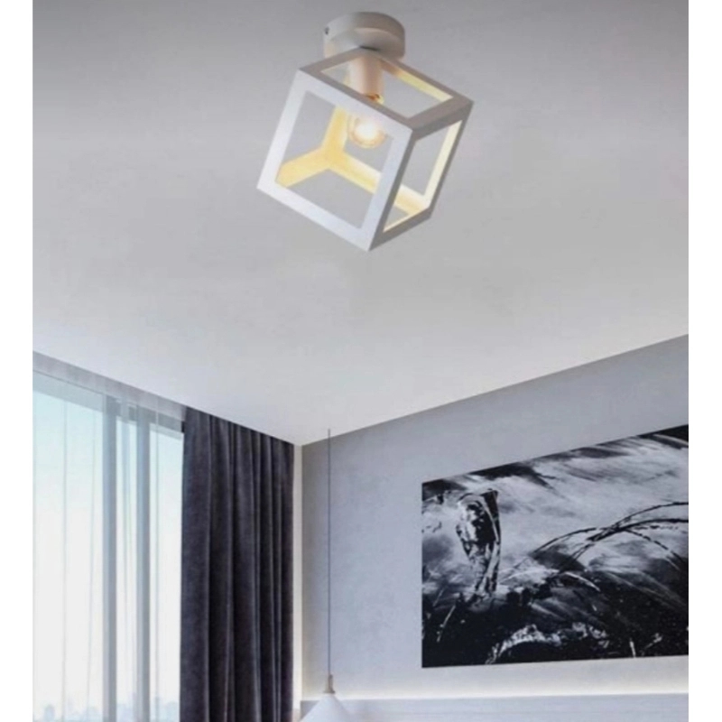 Metal Pendant Light, 1 Bulb, 25×24 Cm - White