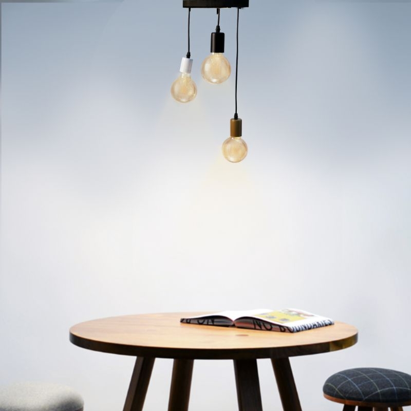 Metal Pendant Light, 3 Bulb, 100×30 Cm - Multi Color - Image 2