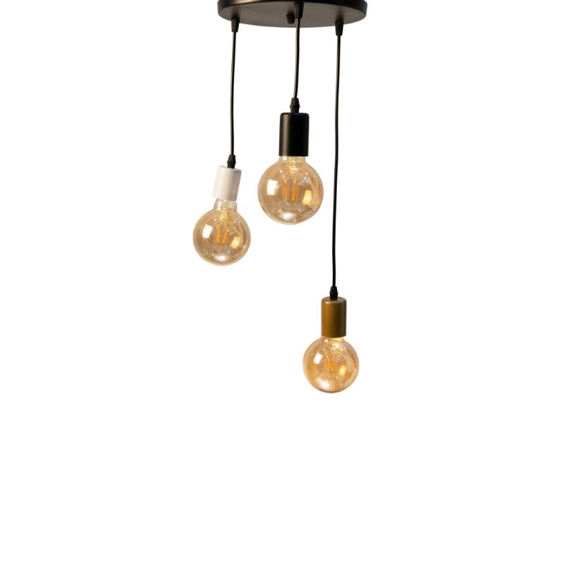 Metal Pendant Light, 3 Bulb, 100×30 Cm - Multi Color