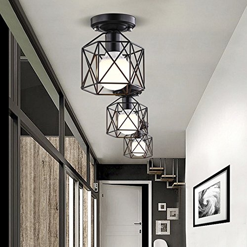 Metal Modern Ceiling Pendant Set, 4 pieces, 80×30 cm, C201 - Black - Image 4