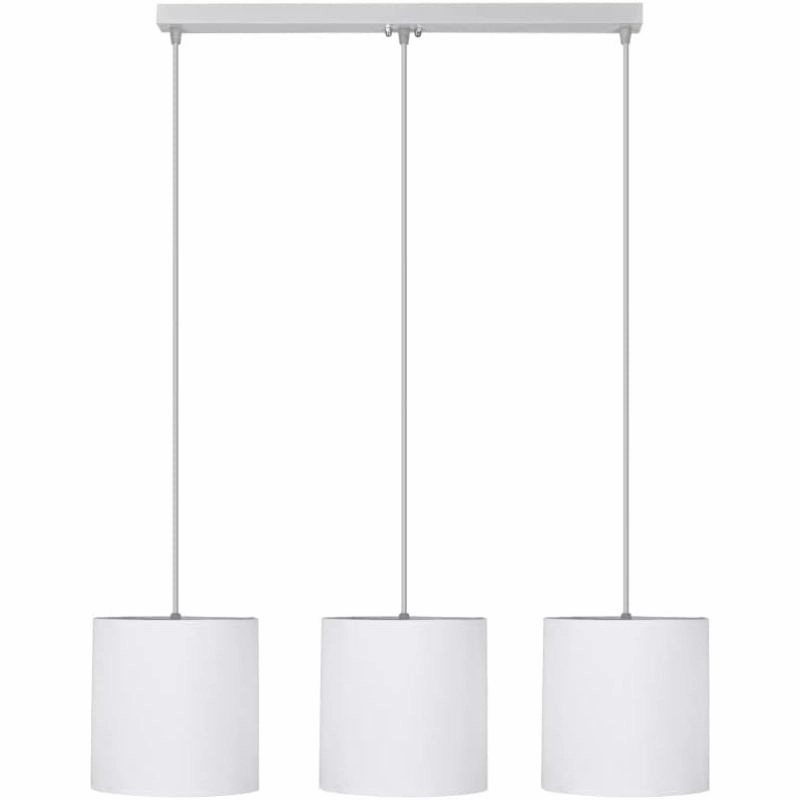 Metal Modern Ceiling chandelier, 3 Bulbs, 80×30 cm, C207 - White