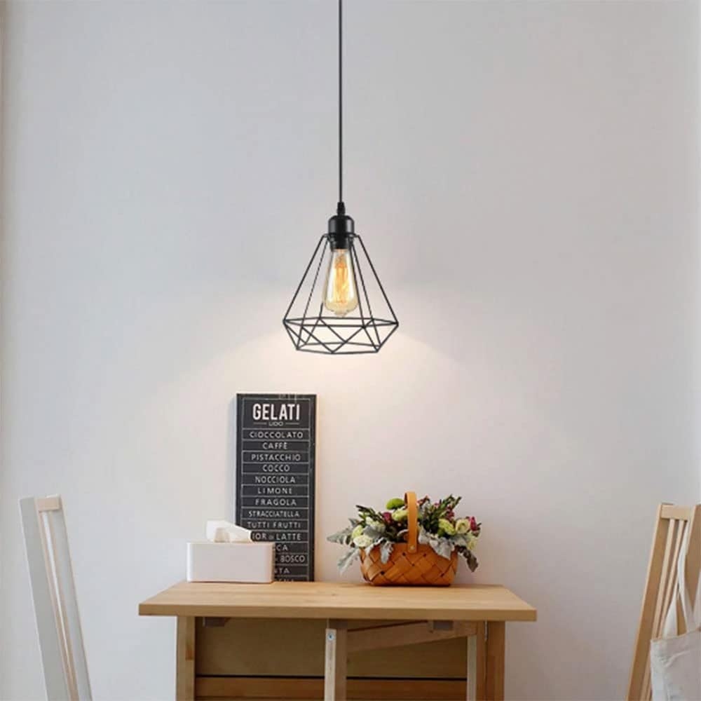 Metal Modern Ceiling chandelier, 1 Bulb, 80×20 cm, C209 - Black - Image 2