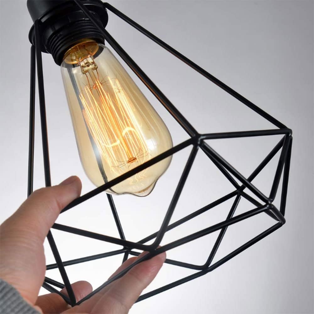 Metal Modern Ceiling chandelier, 1 Bulb, 80×20 cm, C209 - Black - Image 4