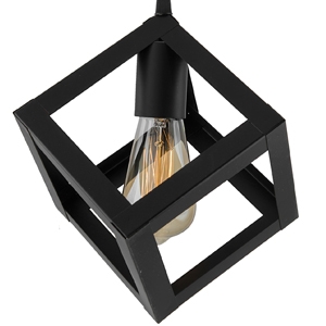 Metal Modern Ceiling chandelier, 3 Bulbs, 80×30 cm, C213 - Black - Image 7