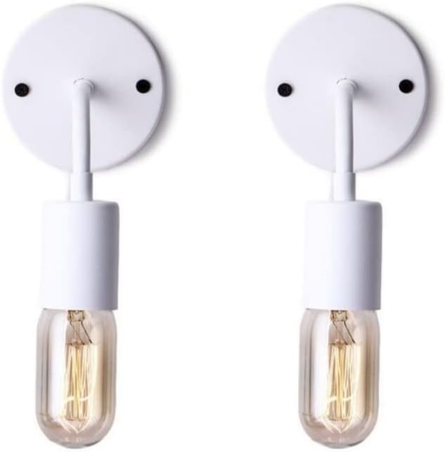 Metal Modern Wall Light Hanging Set, 2 pieces, 15×12 cm, C214 - White