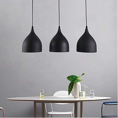 Metal Modern Ceiling chandelier, 3 Bulbs, 80×50 cm, C217 - Black - Image 4