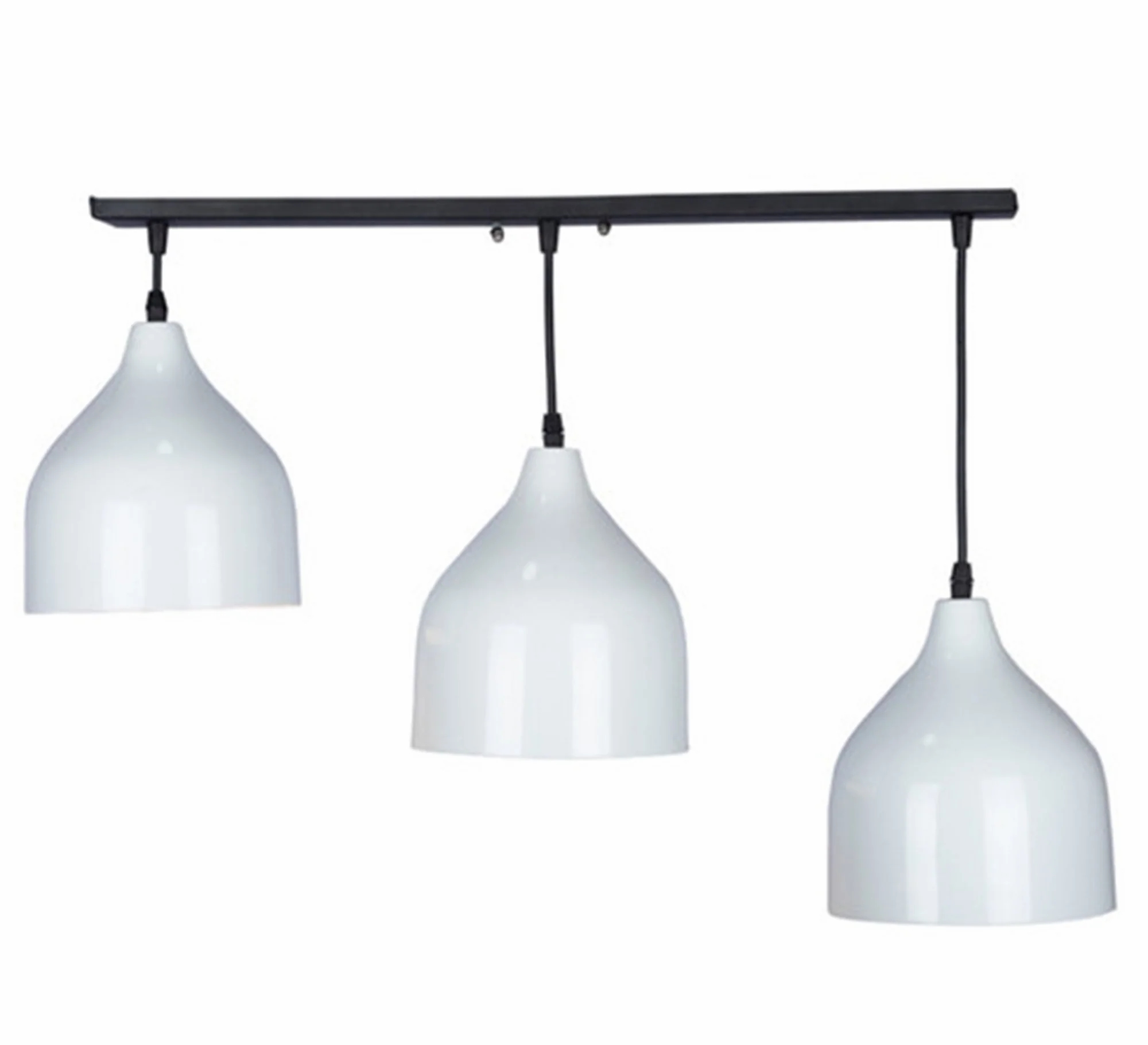 Metal Modern Ceiling chandelier, 3 Bulbs, 80×50 cm, C223 - White - Image 4