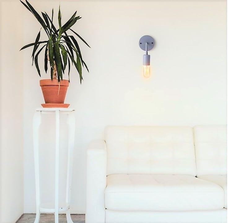 Metal Modern Wall Light Hanging, 1 Bulb, 15×10 cm, KM-EG6-05 - Grey - Image 2