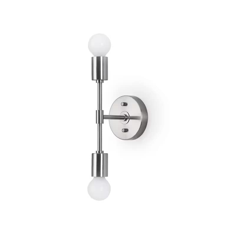 Metal Modern Wall Light Hanging, 2 Bulbs, 25×13 cm, KM-EG6-59 - Silver