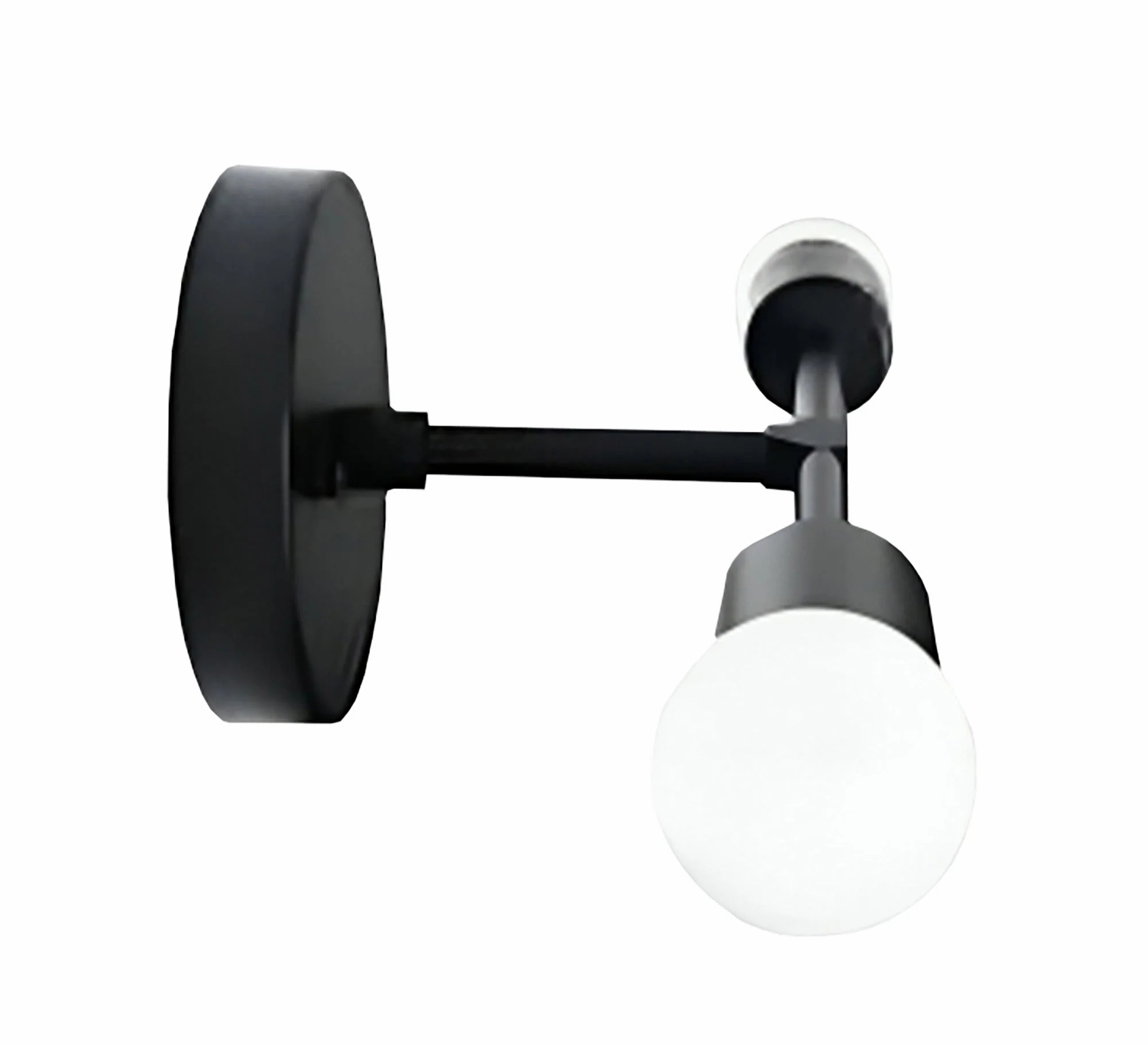 Metal Modern Wall Light Hanging, 2 Bulbs, 25×10 cm, KM-EG6-88 - Black - Image 2