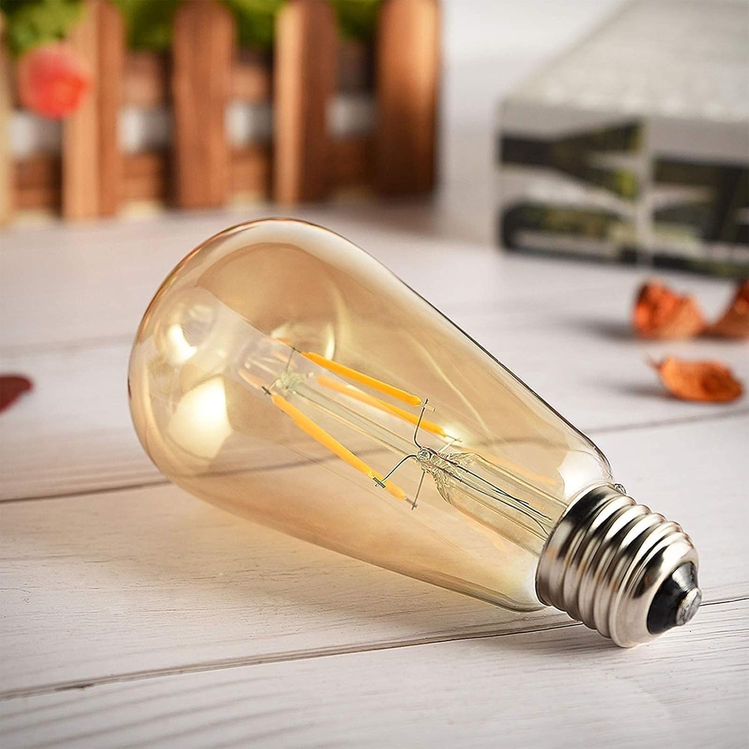 Glass Modern Edison Decor Lamp, 1 Bulb, 12×6 cm, KM-EG6-93 - Clear - Image 2