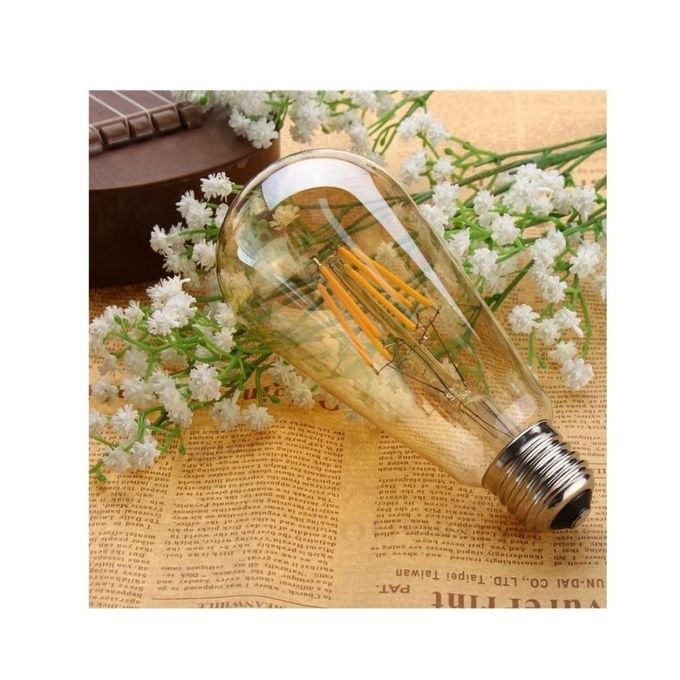 Glass Modern Edison Decor Lamp, 1 Bulb, 12×6 cm, KM-EG6-93 - Clear
