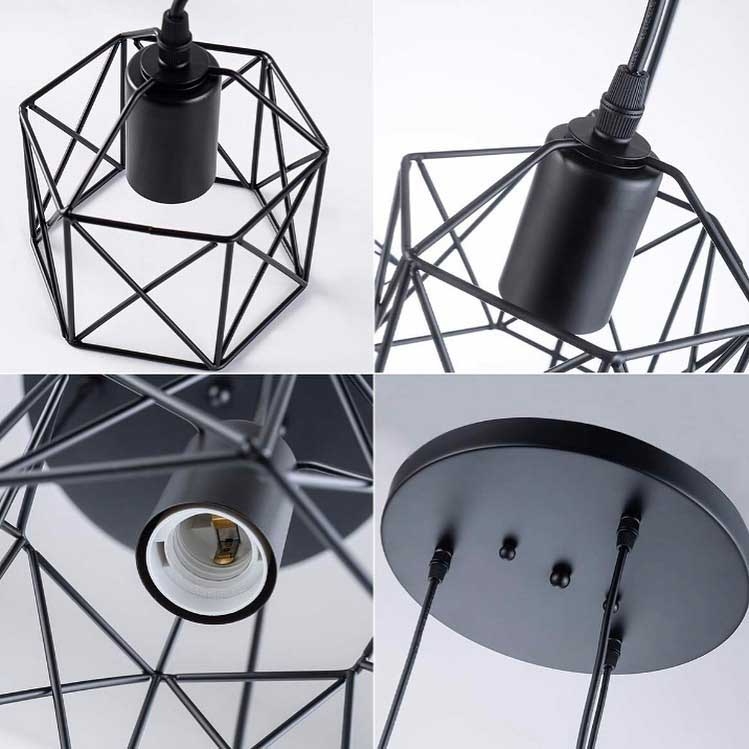 Metal Pendant Light, 1 Bulb, 22×25 Cm - Black - Image 4