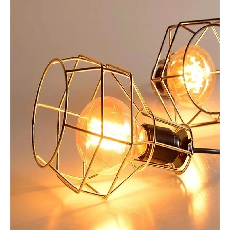 Metal Pendant Light, 1 Bulb, 75×23 Cm - Black Gold - Image 2