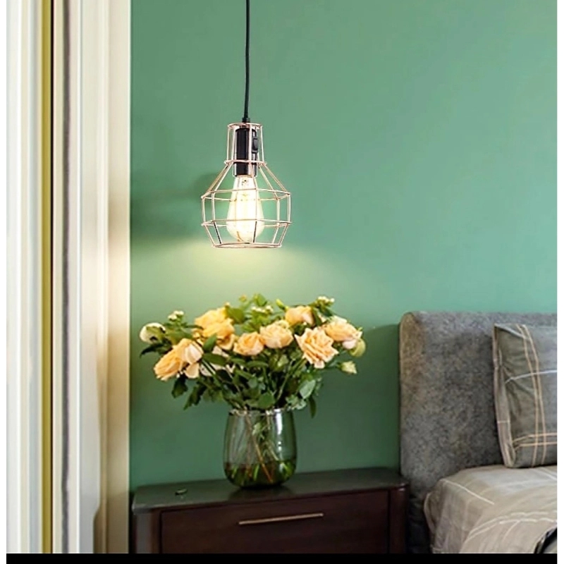 Metal Pendant Light, 1 Bulb, 75×23 Cm - Black Gold