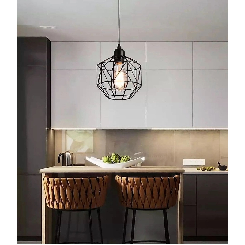 Metal Pendant Light, 1 Bulb, 100×40 Cm - Black - Image 3