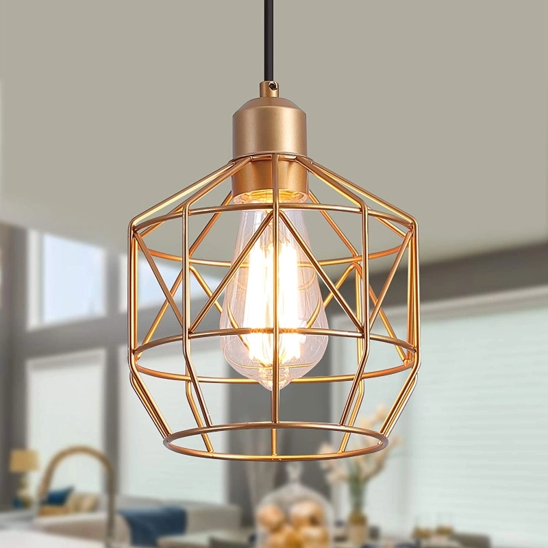 Metal Pendant Light, 1 Bulb, 100×35 Cm - Golden - Image 2