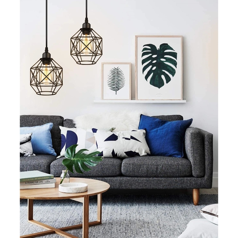 Metal Pendant Light, 2 Bulb, 100×40 Cm - Black - Image 2