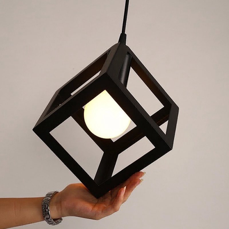 Metal Pendant Light, 1 Bulb, 20×20 Cm - Black - Image 2