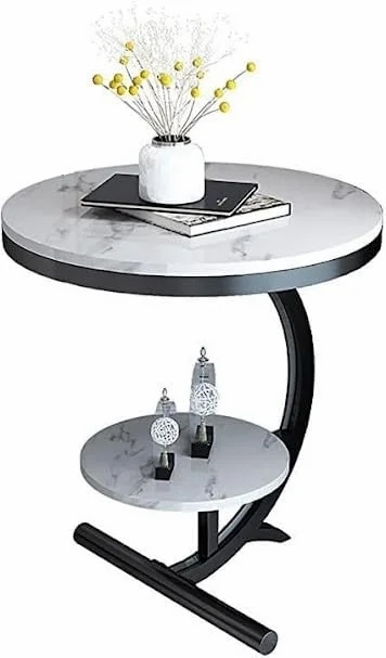 Metal Side Tables, 50×40×30 - Black