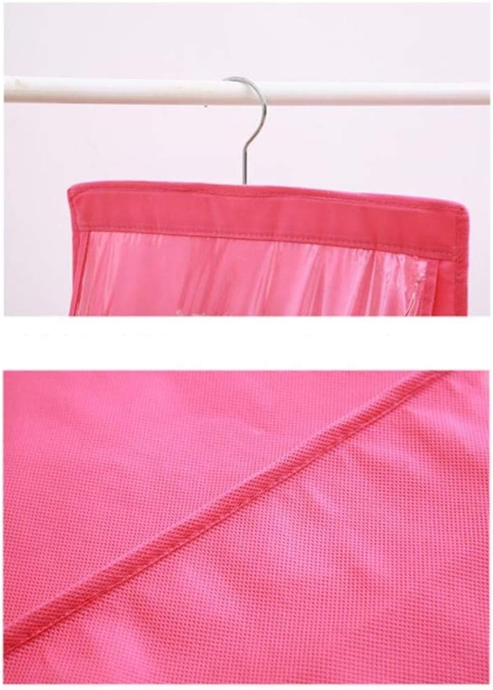 Fabric Bag Organizer, 6 Shelves - Pink - Image 2