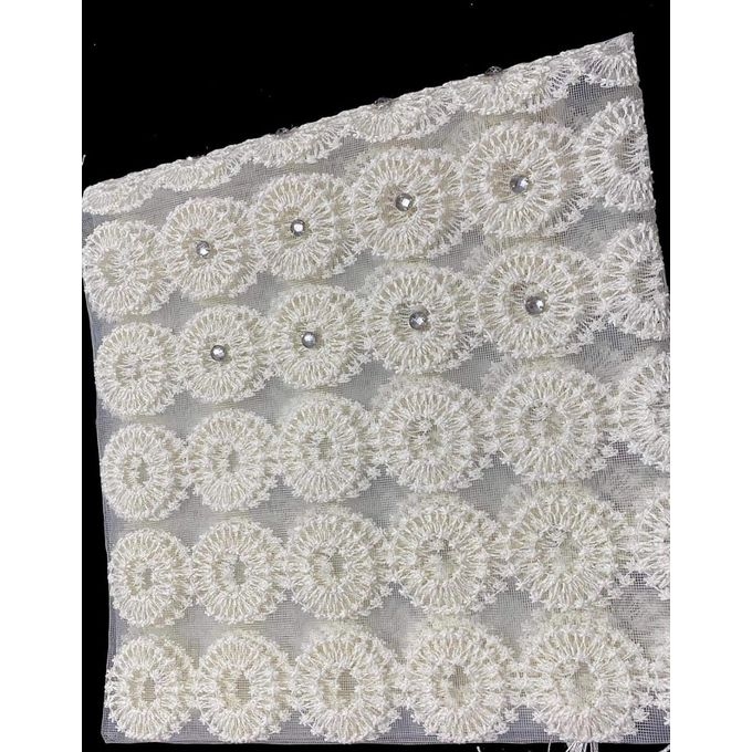 Fabric Tablecloth, 100×100 Cm - White - Image 2