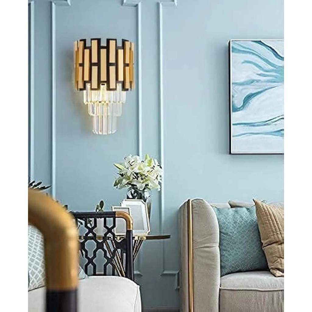 ابليك كريستال حائطى 35×15×26 سم من OL.ON-6699 - أسود وذهبي