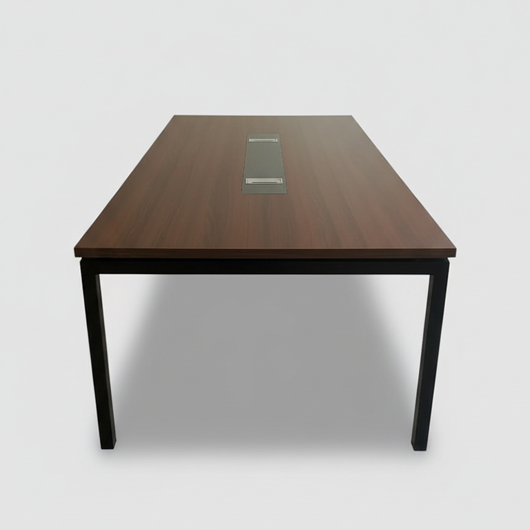 ترابيزة اجتماعات مودرن ام دي اف، 120×77×240 سم - بنى اسود