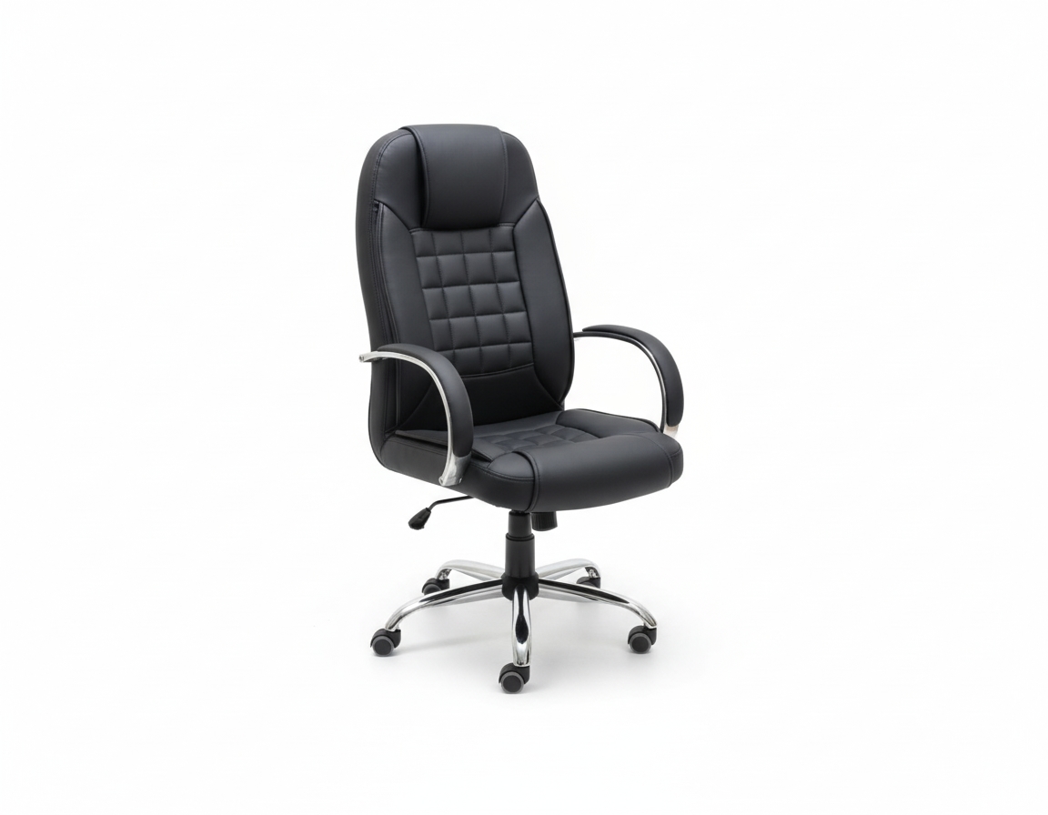 Leather Office Chair, 70X90X70 Cm - Black