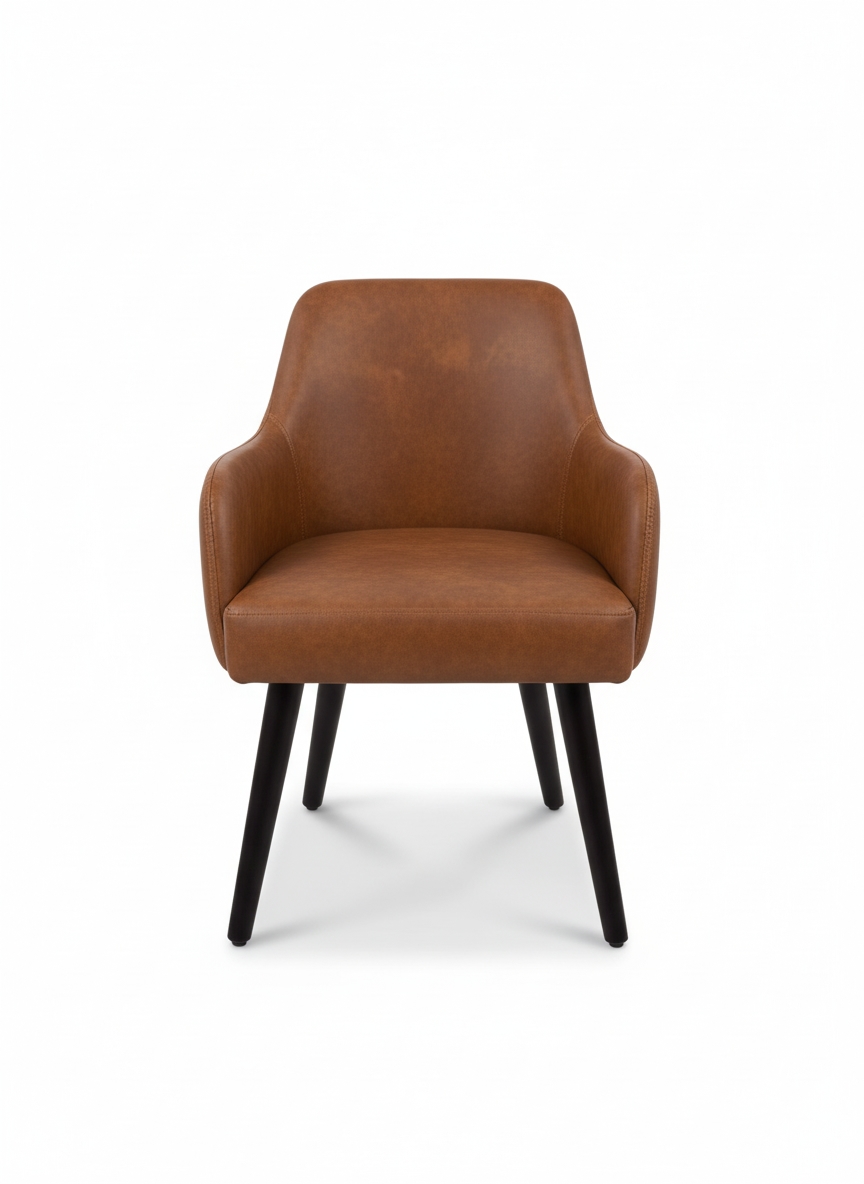 Leather Office Chair, 55X90X55 Cm - Brown