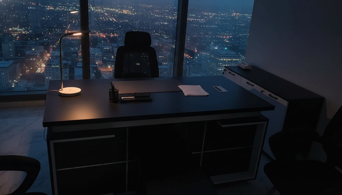 Modern Manager'S Desk, Natural Wood, 180X180X90 Cm - Black And White - Image 2