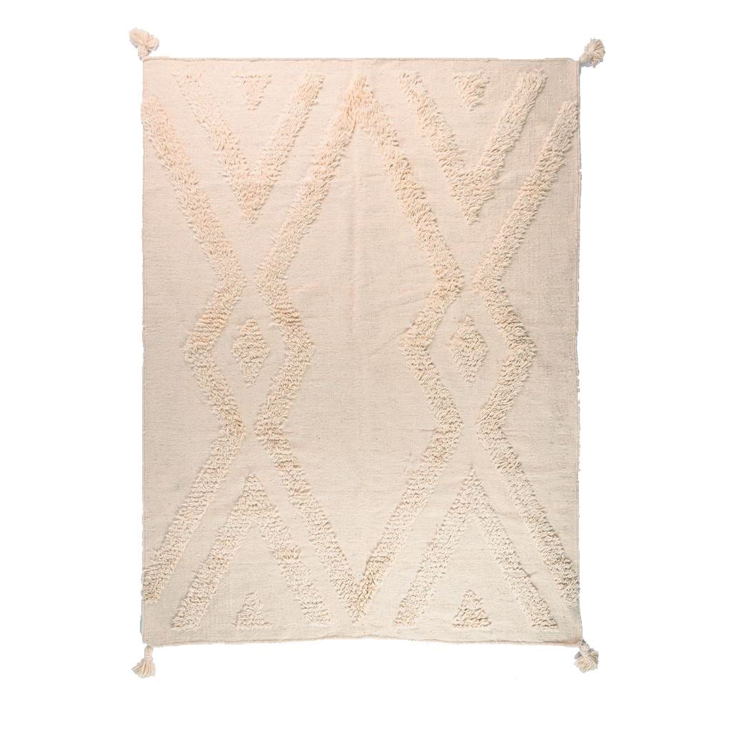 سجادة ايفوري صوف وقطن أوف وايت - 200 × 150 سم