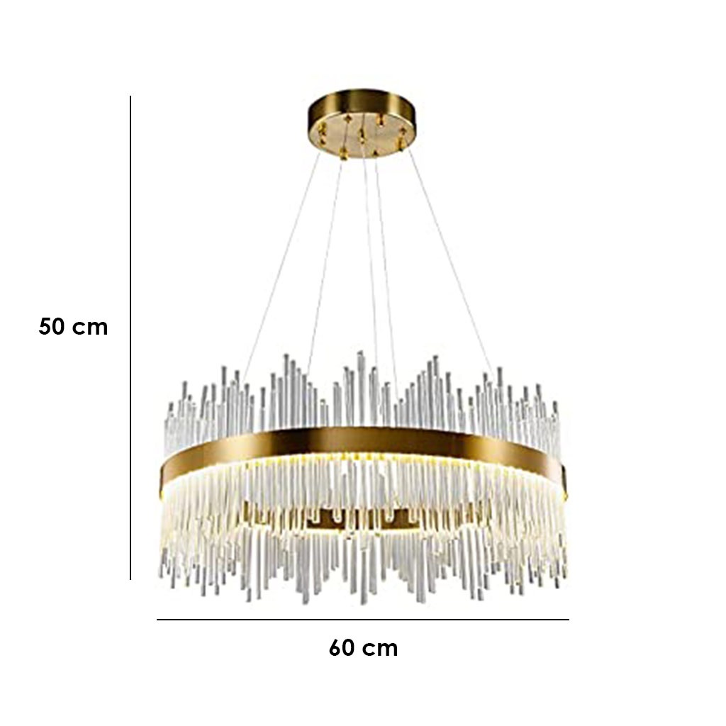 نجفة كريستال 50×60×60 سم من OL.ON-6687 - ذهبي - Image 3
