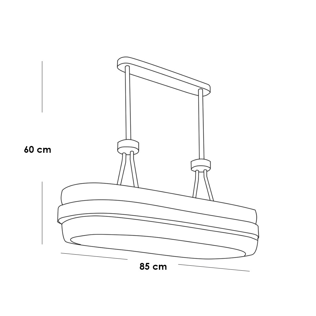 نجفة 85×35×60×35 سم - ذهبى - Image 2