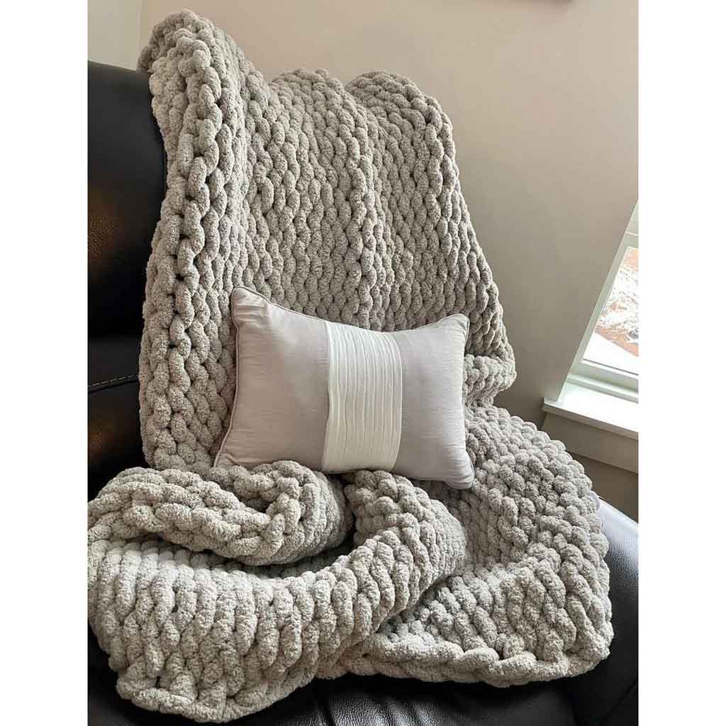بطانية فرو  رمادى فاتح - 150×100 سم