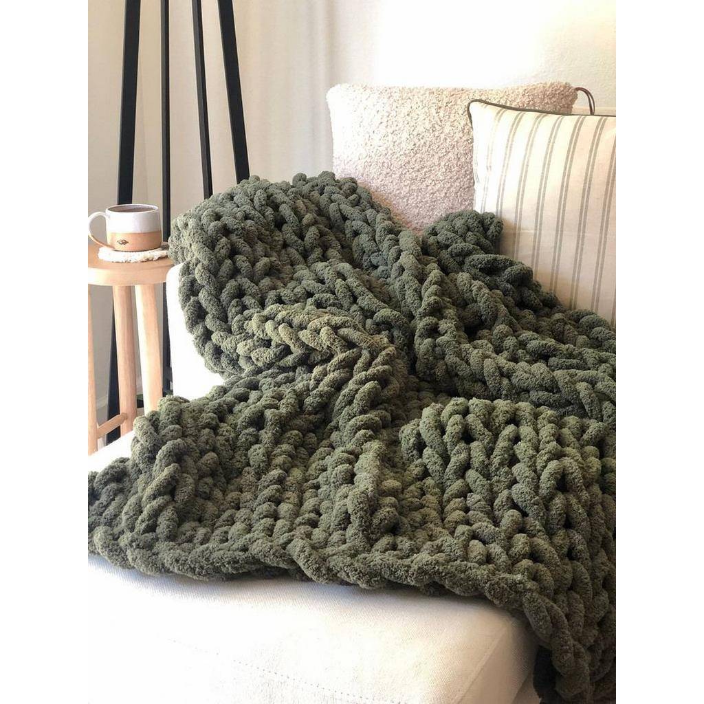 بطانية فرو  أخضر غامق - 150×100 سم
