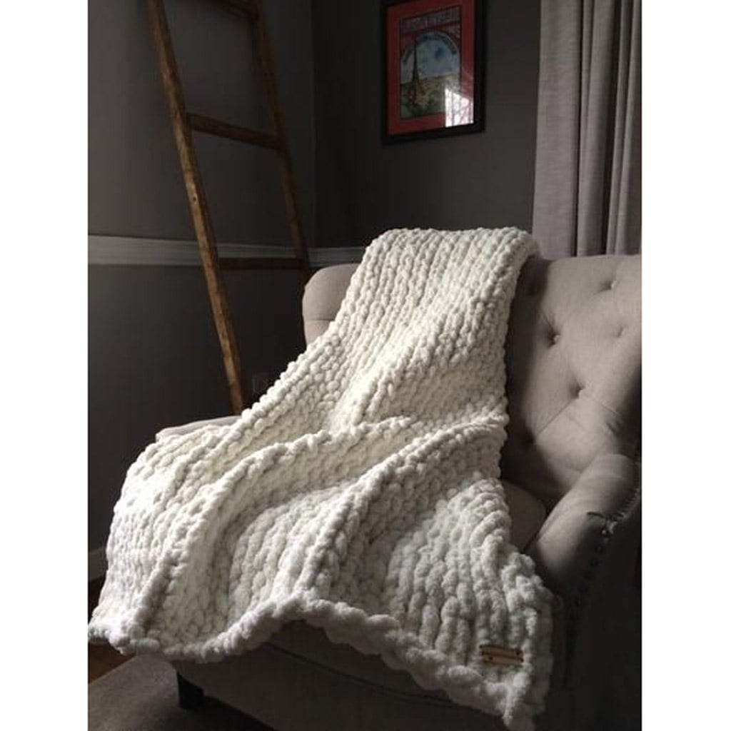 بطانية فرو  اوف وايت  - 150×150 سم