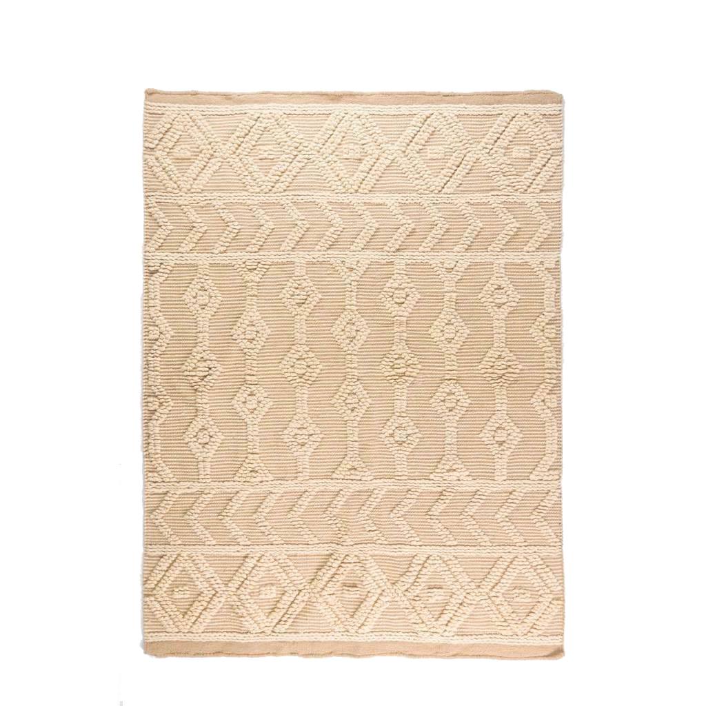 سجادة سول صوف وقطن بيج - 90 × 60 سم