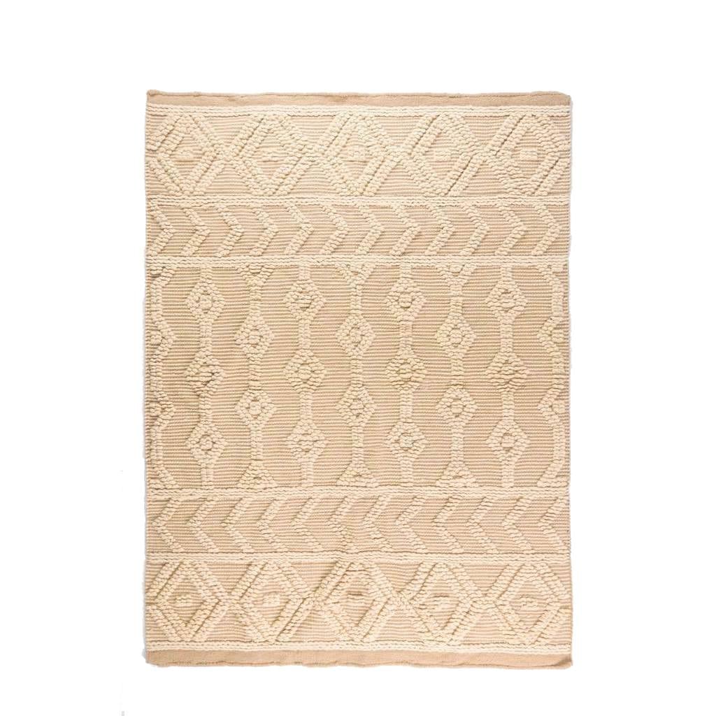 سجادة سول صوف وقطن بيج - 150 × 100 سم